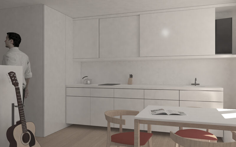 05-Reforma de estudio-apartamento-vista-cocina 05-Reforma de estudio-apartamento-vista-pontedeume-cocina